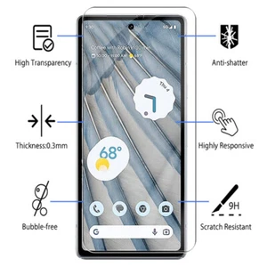 Clear Tempered Glass Protector For Google Pixel 6 3A XL 7a 6a 8 Pro 7 8 3 XL 5 - Picture 1 of 24