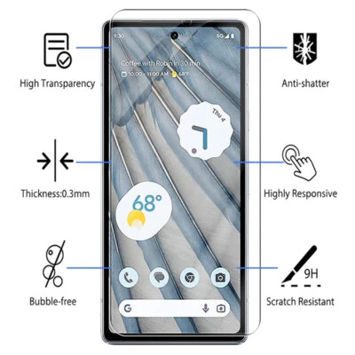 Clear Tempered Glass Protector For Google Pixel 6 3A XL 7a 6a 8 Pro 7 8 3 XL 5 9 - Image 1 of 4