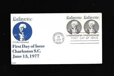 Lafayette FDCs- Hobbs & Art Craft Cachets- Scott 1097 and  1716 - Image 1 of 2