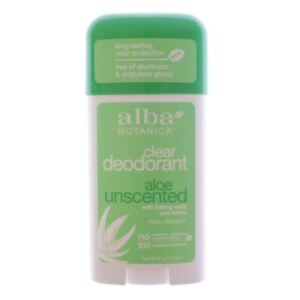 Alba Botanica Aluminum Free Clear Aloe Deodorant Stick Unscented 2oz (57g)