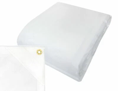 240gsm Heavy Duty White Poly Tarp - image 1 of 3