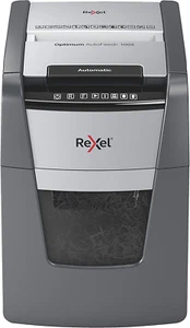 Rexel Optimum Auto Feed+ 100 Sheet Automatic Cross Cut Paper Shredder, P-4 Secur - Picture 1 of 8