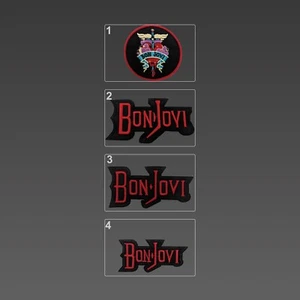 Bon Jovi Patches, Bon Jovi Iron On Embroidered Band Patches, Bon Jovi Logo Patch - Picture 1 of 9