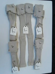 Damen Stulpen Beinwärmer 100 %Baumwolle Strick 35-42 Lucky Leg beige & braun NEU - Bild 1 von 10