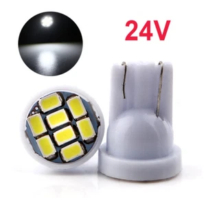 20Pcs 24V LED Bulbs T10 1206 8 SMD Led Lights 194 168 501 W5W Interior led Bulbs - Picture 1 of 6