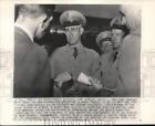1951 Press Photo General Omar Bradley Being Interviewed In Los Angeles Ca