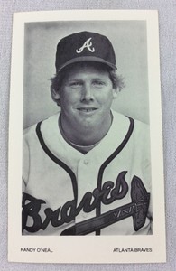 1987 Randy O'Neal, Atlanta Braves Team Issue Photo Card