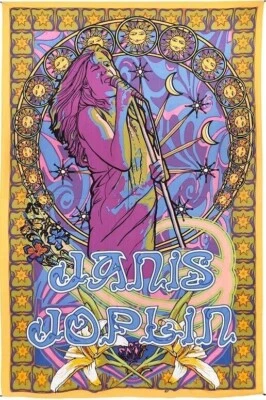 Nuevo Tapiz Grande Janis Joplin Regalo Colgante de Pared Arte Hippie Pieza de mi Corazón Foto 1 de 3