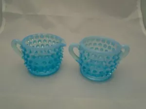 Fenton blau schimmernd Nägel individuell offen Zuckerdose & Milchkännchen - Bild 1 von 2