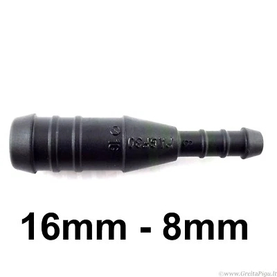 Schlauchverbinder Gerade Reduzierer 16 mm 8 mm Kunststoff Verbindungsstück - Bild 1 von 2