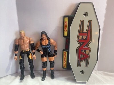 Juego de figuras Marvel Toys TNA Impact Wrestling Rivals Rhino vs Christian Cage RARO Foto 1 de 4