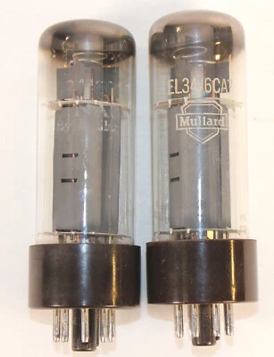 Par 1960 Mullard OO Getter EL 34's • Prueba en TV7u como Nuevo de Lote Antiguo • Extraordinario Foto 1 de 4