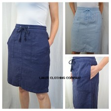 knee length linen skirt