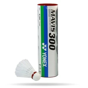 Yonex Mavis 300 Badminton Nylon Shuttlecock White Fast (Red) Tube of 6 Brand New - Picture 1 of 1