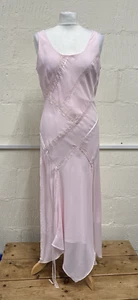 TOGETHER Blush Pink Maxi Dress Ball gown Silk UK 12 - Picture 1 of 11