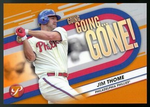 2023 Topps Pristine Baseball Orange Going Going Gone! Jim Thome /25 (JE91)