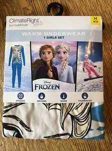 Disney Frozen Warm Underwear Climate Right by Cuddl Duds Girls Size M 8/10 NEW! - Picture 1 of 4