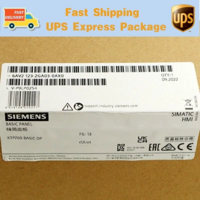 6AV2123-2GA03-0AX0 Siemens SIMATIC HMI KTP700 Fast Shipping 6AV21232GA030AX0 GQ - Image 1 of 3