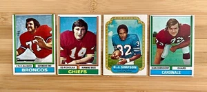 1974 O.J. Simpson, Dan Dierdorf, Lyle Lazaro and Ed Podolak Trading Cards - Picture 1 of 2
