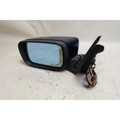 Conjunto de espejo retrovisor lateral izquierdo BMW E46 serie 3 dañado 00-03 azul oriental OEM Foto 1 de 4