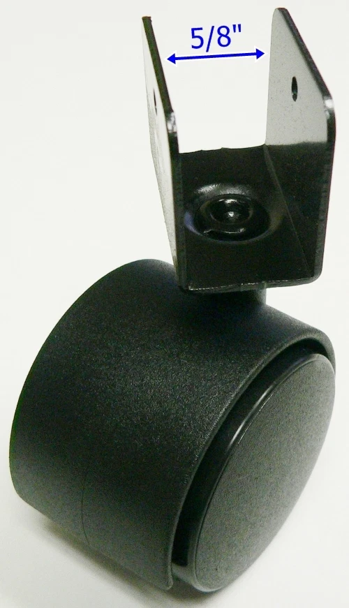 Oajen 1-9/16" caster with 5/8" u bracket, pack of 4, use 5/8" wood