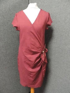 Morgan V Neck Zip Detail Wrap Dress Red UK 12 RRP £55 LN131 EE 03 - Picture 1 of 7