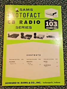 Serie de radio CB Sams Photofact No. 103 ~ Diciembre 1976 ~ CB-103 - Imagen 1 de 4