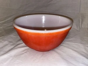 Pyrex Vintage orange verschachtelte Rührschüssel ca. 3,5" x 7 1/8" - Bild 1 von 5