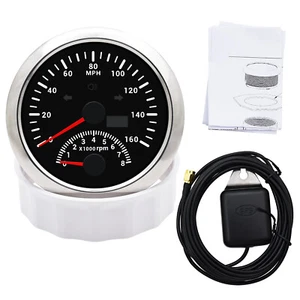 85mm Digital GPS Speedometer Gauge 0-160MPH 0-8000RPM For Car Boat Universal - Picture 1 of 10