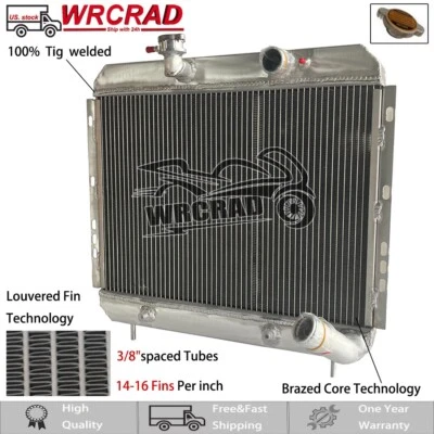 Radiador de aluminio 56 mm apto para Jaguar XKE E-TYPE 1969-1971 1970 4,2 L Serie II AT/MT Foto 1 de 4