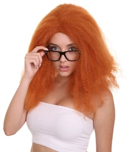 Orange Afro Curly Wavy Wig for Cosplay American Horror Story Myrtle Snow HW-3770 - Picture 1 of 10