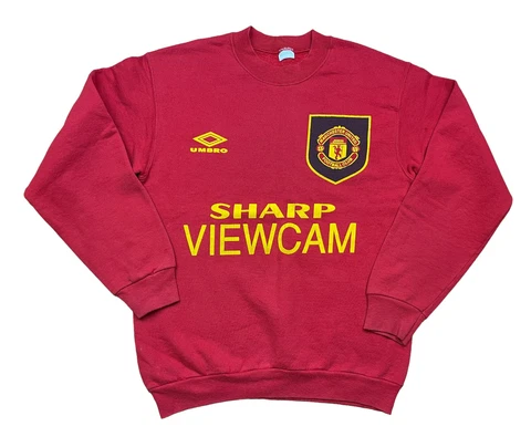 Vintage 90's Manchester United Football Soccer Sweatshirt Rare Size S Cover