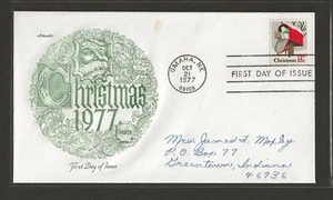 1977 US 13c Christmas Peace Wreath Omaha NE Artmaster Cover FDC Scott #1730 - Picture 1 of 2