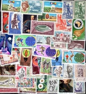 Dahomey Sammlungen 25 Rechts 300 Briefmarken Unterschiedliche Entwertet - Bild 1 von 7