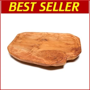 12-Inch Live-Edge Fir Wood Turntable - One-of-a-Kind Rustic Serving Board - Picture 1 of 9