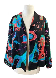 Dilemma Dhun Shroff Blazer Gr. OS Neu Art To Wear bunte Seidenjacke 208 $ - Bild 1 von 11