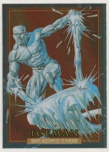 Marvel Masterpieces 92 Platinum Card #40 Joe Jusko Art ~ Iceman / X-Men - Picture 1 of 2