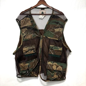 Northwest Territory Hunting Vest Camouflage Brown/Green Camo Zip Pockets Men 2XL - Picture 1 of 6
