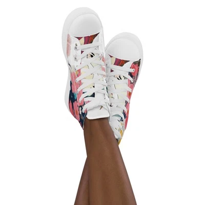 Zapatos de lona de caña alta para mujer Foto 1 de 4