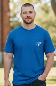 Carhartt Herren Gr. XL Tall Kurzarm T-Shirt Tasche Royal Blau Relaxed Fit - Bild 1 von 7