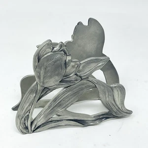 Servilleta con flores de tulipán peltre gaviota servilleta con letras 1990 vintage años 90 - Imagen 1 de 13