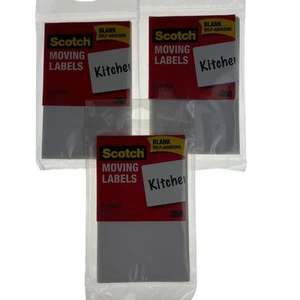Scotch Umzug Etiketten 4,6"x2,8" Blanko Selbstklebend 25 Stück Posten 3 Einfach Right On - Bild 1 von 3