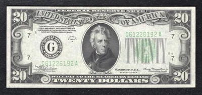 FR. 2055-G 1934-A $20 FRN FEDERAL RESERVE NOTE CHICAGO, IL GEM UNCIRCULATED (B) - Image 1 of 2