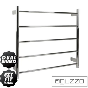 EZY FIT Heated Towel Rail - Round Tube - Dual Wired - (W750mm x H700mm) - Bru... - Picture 1 of 8