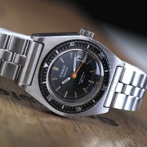 70's TISSOT 516 DIVER • AUTOMATIC 21 JEWELS • ALL SS • SERVICED - Bild 1 von 12