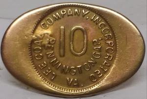 LEE COAL COMPANY INTEGRATED PENNINGTON GAP VA 0,10 $ HANDELSMARKE / KOHLESCHRIFT - Bild 1 von 2