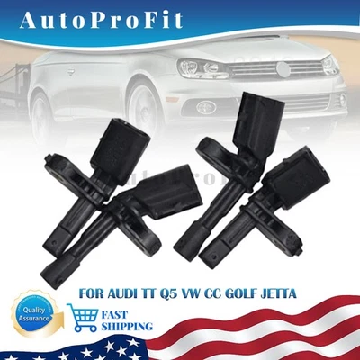 4PCS Fits Audi TT Q5 VW CC Golf Jetta Front And Rear Wheel ABS Sensors US - Imagem 1 de 4