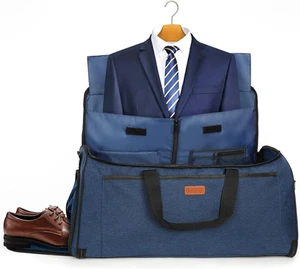 Garment Bags for Travel, Suit Bag Convertible 2-In-1 Waterproof Hanging Duffle B - Picture 1 of 6