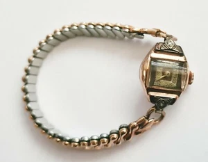 Antique Art Deco Swiss Royce Watch Co 14k Rose Gold Ladies Wristwatch (PiC) - Picture 1 of 5