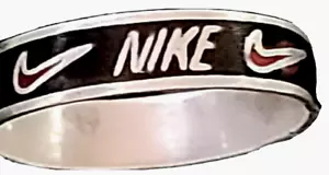 Vintage Nike Sterling Silber 925 selten Promo Ring 19,4 mm schwarz rot & silber 9,5 - Bild 1 von 11